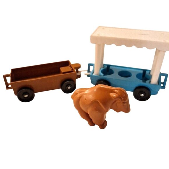 Fisher Price Other - 1984 Fisher Price Zoo Tram Train Cars Mountain Goat Vintage #916 Lot